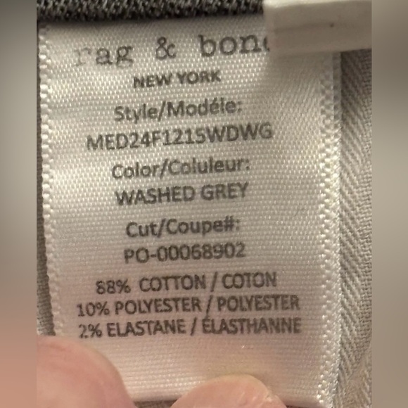 rag & bone Fit 3 Athletic 38x32 Stonewashed Gray Jeans Pants - Picture 8 of 12